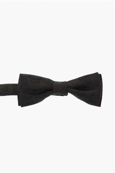 Corneliani Cc Collection Jacquard Silk Blend Bow Tie In Brown