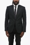 Corneliani Cc Collection Lapel-less Reset Blazer In Black