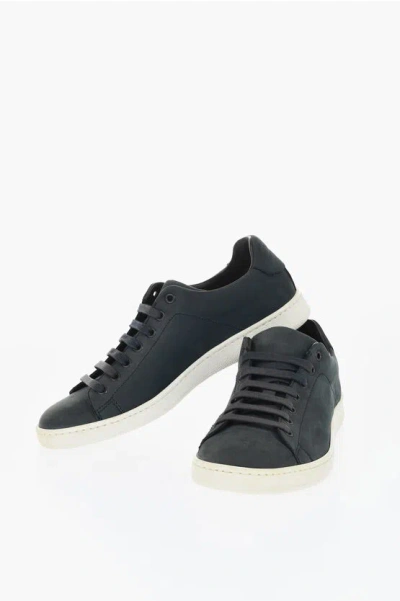 Corneliani Cc Collection Leather Low-top Sneakers With Contrasting Sole