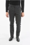 Corneliani Cc Collection Lined Trousers With Hook And Zip Closure In Gray