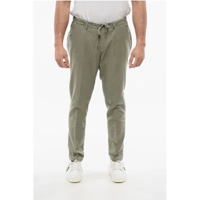 CORNELIANI CC COLLECTION LINEN BLEND PANTS WITH DRAWSTRINGED MEN'S WAIST