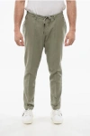 Corneliani Cc Collection Linen Blend Pants With Drawstringed Waist