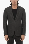 Corneliani Cc Collection Linen Half-lined Blazer With Patch Pockets