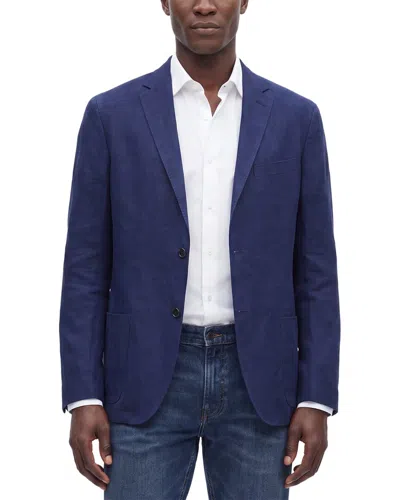 Corneliani Cc Collection Linen-blend Jacket In Blue