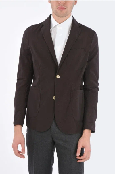 Corneliani Cc Collection Nylon Honeycomb Blazer In Brown