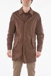 Corneliani Cc Collection O.wear Hidden Closure Balmacaan Coat In Brown