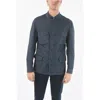 Corneliani Cc Collection O.wear Denim Utility Jacket With Hidden Closur