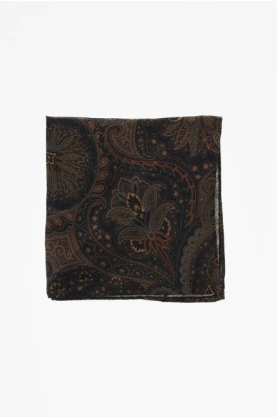 Corneliani Cc Collection Patterned Silk Pocket Square