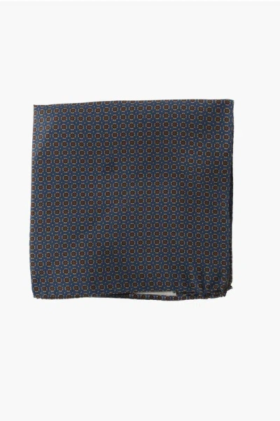 Corneliani Cc Collection Patterned Silk Pocket Square