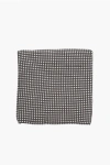 Corneliani Cc Collection Patterned Silk Pocket Square In Black