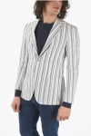 Corneliani Cc Collection Pencil Striped Side Vents Notch Lapel Refined