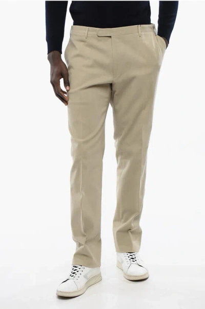 Corneliani Cc Collection Pinstriped Chino Pants In Neutral