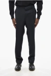 Corneliani Cc Collection Pinstriped Virgin Wool Pants In Blue