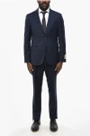 Corneliani Cc Collection Pinstriped Virgin Wool Slim Fit Suit In Blue