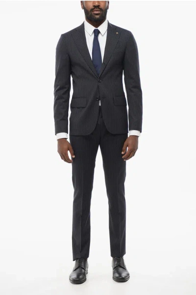Corneliani Cc Collection Pintriped Single Breasted Retailored Cotton Su Grösse 46