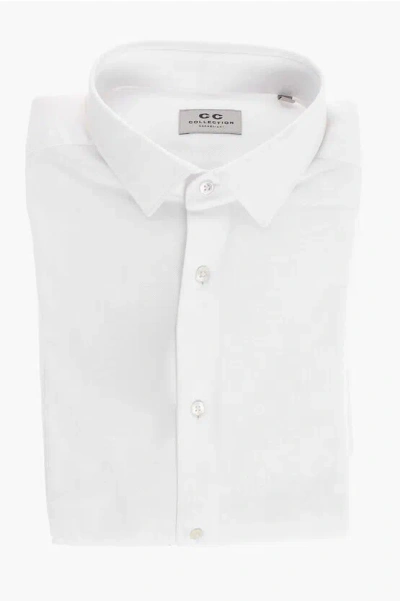 Corneliani Cc Collection Piquet Cotton Shirt With Standard Collar Grösse 39