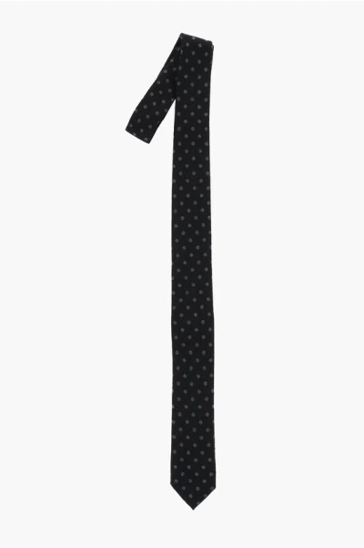Corneliani Cc Collection Polka Dot Wool Blend Tie