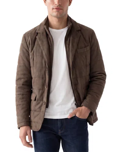 Corneliani Cc Collection Quilted Blazer In Brown