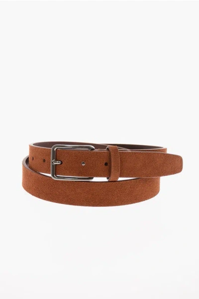 Corneliani Cc Collection Reversible Suede Belt 30mm