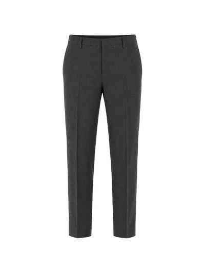 Corneliani Cc Collection Reward Hopsack-pattern Trousers In Gray