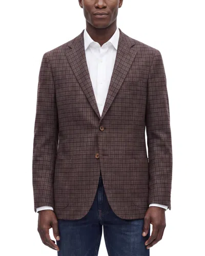 Corneliani Cc Collection Road To Excellence Tattersall Check Wool & Angora-  Blend Blazer In Brown