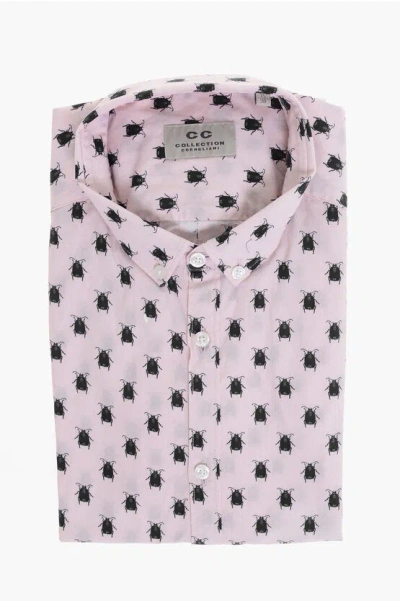 Corneliani Cc Collection Short-sleeved Scarab Shirt With Button-down Co Grösse 38