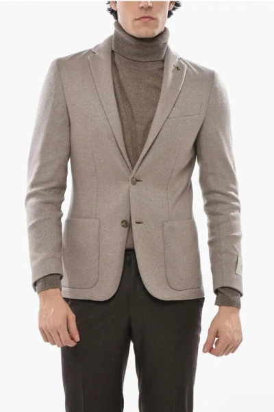 Corneliani Cc Collection Side Vents Notch Lapel Reset 2-button Blazer In Multi