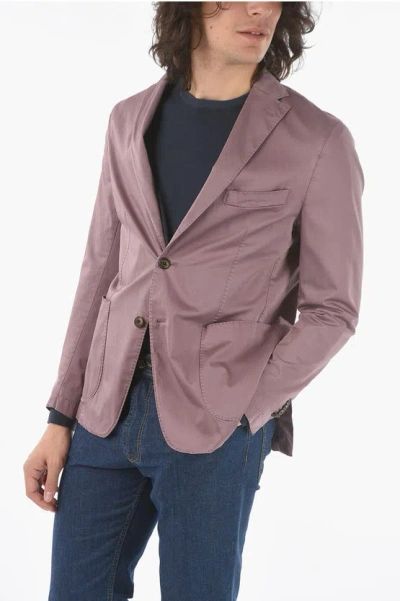 Corneliani Cc Collection Side Vents Patch Pocket 2-button Blazer In Purple