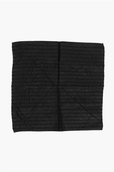 Corneliani Cc Collection Silk Pocket Square With Lurex Motif Grösse Unica
