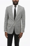 Corneliani Cc Collection Single Breasted Reset Blazer With Prince Of Wa In Gray