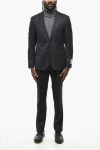 Corneliani Cc Collection Single-breasted Virgin Wool Suit With Notch La In Gray