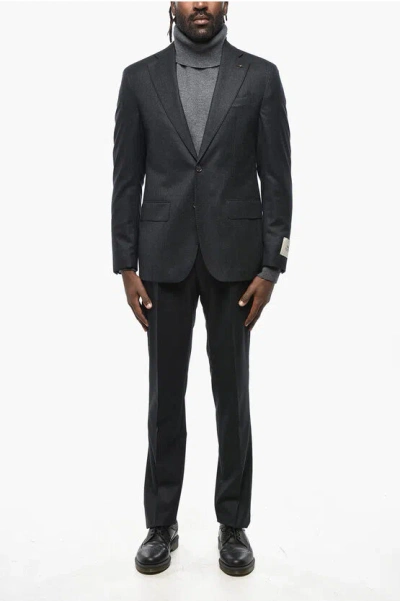 Corneliani Cc Collection Single-breasted Virgin Wool Suit With Notch La In Gray