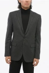 Corneliani Cc Collection Single Breasted Wool Blazer With Flap Pockets