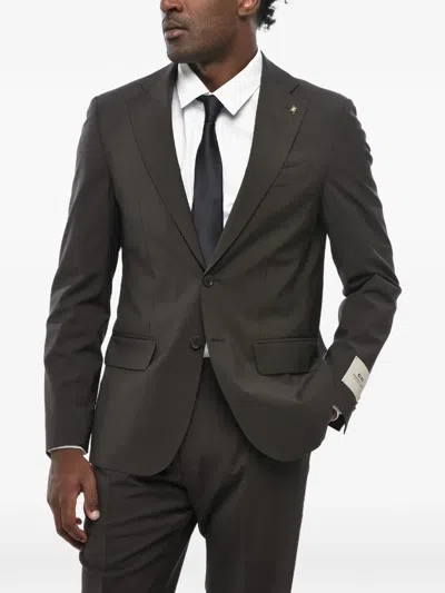 Corneliani Cc Collection Single-breasted Two-button Suit In Brown