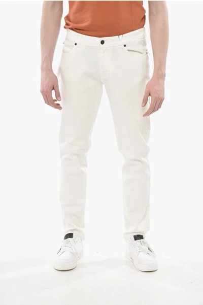Corneliani Cc Collection Slim Fit Stretch Denim Jeans 17cm In White