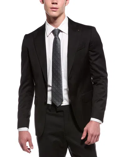 Corneliani Cc Collection Slim Fit Virgin Wool Blazer In Black