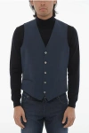 Corneliani Cc Collection Solid Color Reset Waistcoat With Jetted Pocket