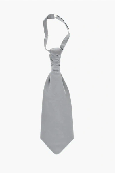 Corneliani Cc Collection Solid Color Silk Ascot Tie