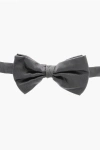 Corneliani Cc Collection Solid Color Silk Bow Tie In Gray