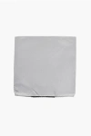 Corneliani Solid Color Silk Pocket Square With Micro Patterns In Gray