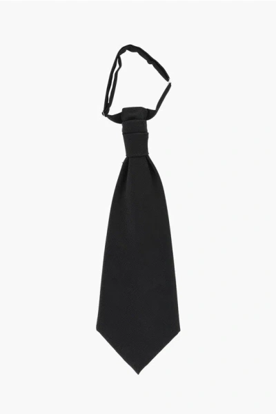Corneliani Cc Collection Solid Color Virgin Wool Blend Ascot Tie