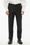 Corneliani Cc Collection Solid Color Wool And Silk Cerim.reset Pants Wi