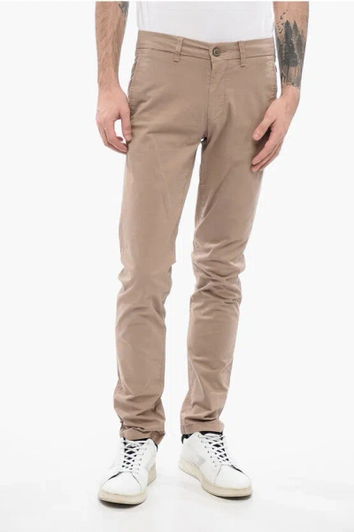 Corneliani Cc Collection Stretch Cotton Chinos Pants In Neutral