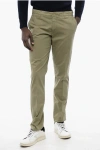 Corneliani Cc Collection Stretch Cotton Chinos Pants With Belt Loops