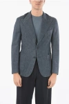 Corneliani Cc Collection Stretch Denim Side Vents Peak Lapel 2-button B