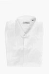 Corneliani Cc Collection Stretch Popeline Shirt With Hidden Buttoning
