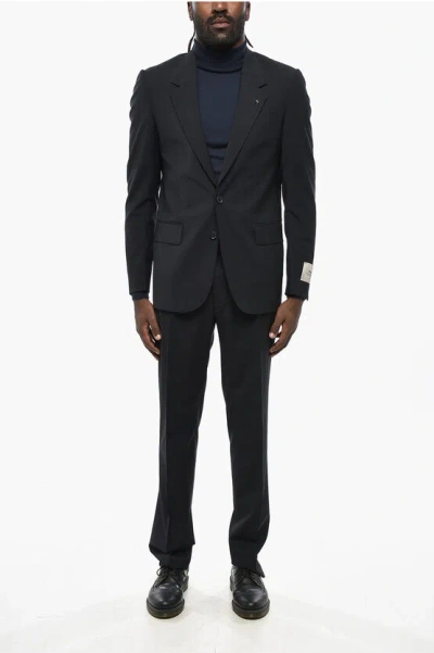 Corneliani Cc Collection Stretch Virgin Wool Slim Fit Suit In Blue