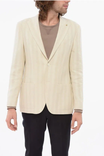 Corneliani Cc Collection Striped Motif Refined Blazer