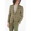 Corneliani Cc Collection Tartan Motif Flax Side Vents Notch Lapel Reset