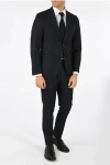 Corneliani Cc Collection Tartan Retailored Virgin Wool Drop 7 R 2-butto In Black
